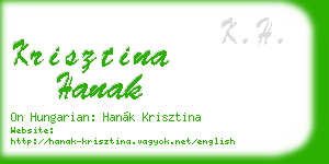 krisztina hanak business card
